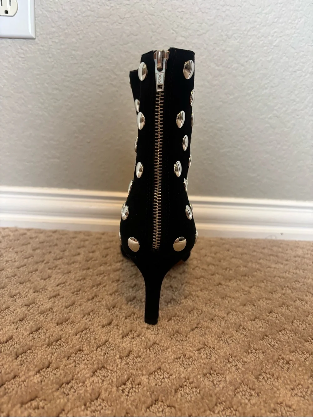 Madewell Snip-Toed Ankle Boots in Studded Suede